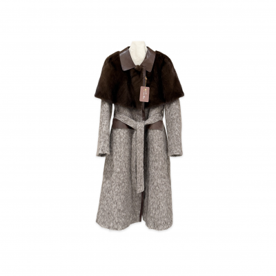 LORO PIANA CAPE PATCHWORK COAT